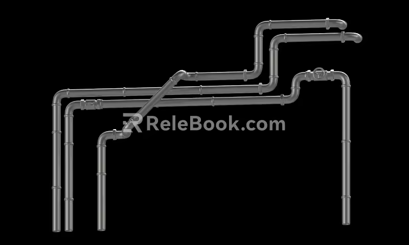 modern pipeline valve 3d model