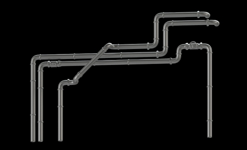 modern pipeline valve 3d model