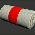 Essential Rolled Gauze Bandage with Off White and Red Strip for Daily Use