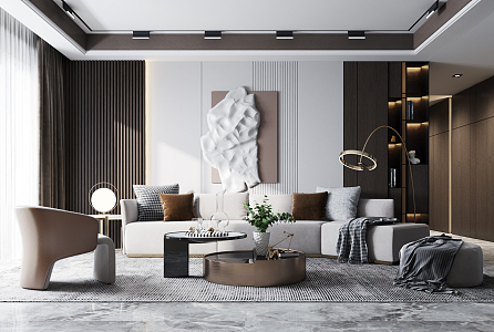 modern living room 3d model