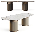 Light Luxury Dining Table 3d model