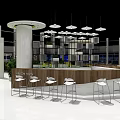 Modern Lounge Area Interior With Comfortable Seats And Large Digital Screen