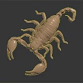 Realistic Detailed Bronze Scorpion Sculpture With Dynamic Posture And Intricate Design