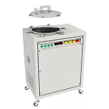 Industrial Equipment With Lid Design Control Panel And Mobile Wheels
