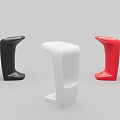 Modern Single Chair Black White Red Minimalist Design For Interior Decor