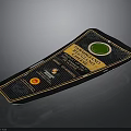 Authentic Pecorino Romano Cheese In Black And Gold Packaging With Green Label