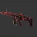Modern Tactical Rifle With Black Design Rail System Magazine And Tactical Grip