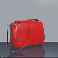 Red Fashion Handbag With Circular Cutouts And Adjustable Shoulder Strap