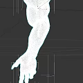 Game Movie Character Muscular Arm With Detailed Veins And Pale Skin On Dark Background