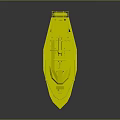 Modern Marine Patrol Boat With Blue Yellow Stripes Antennas And Cab On Deck