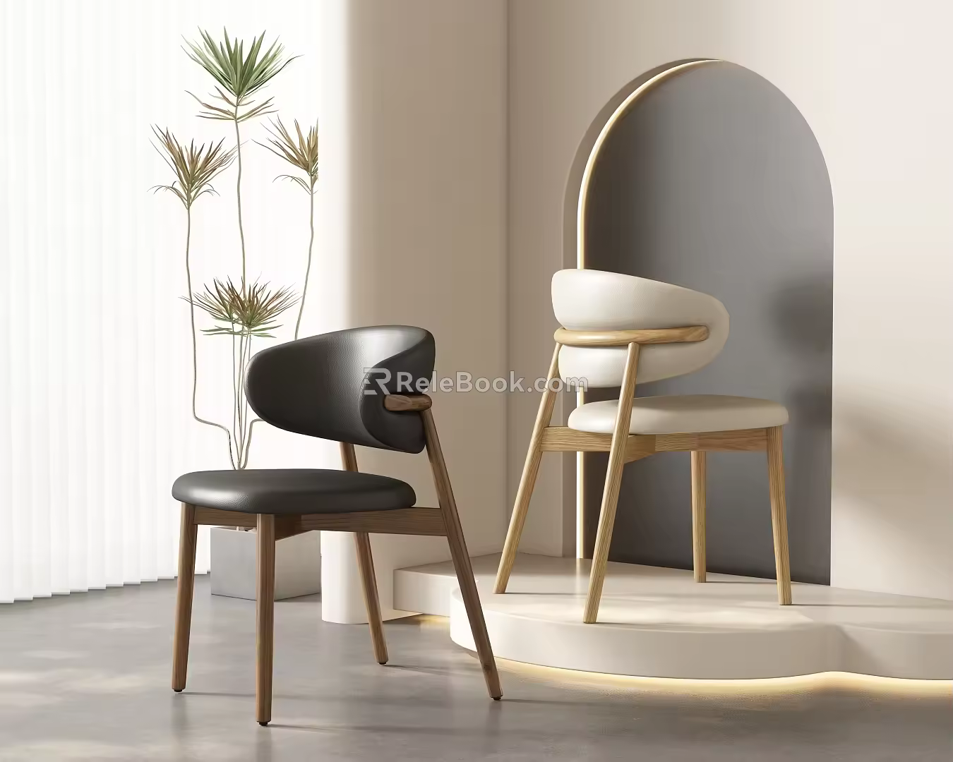 Dining chair combination 3d model