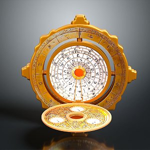 Compass, compass, ruler, ruler, level gauge 3d model