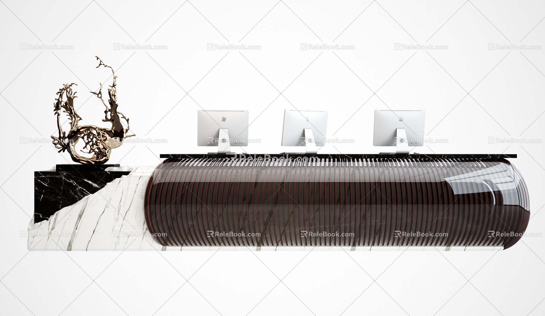 Modern reception desk reception desk reception desk 3d model