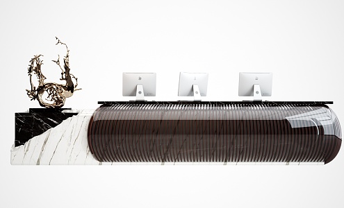 Modern reception desk reception desk reception desk 3d model