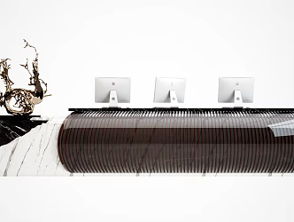 Modern reception desk reception desk reception desk 3d model