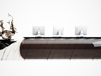 Modern reception desk reception desk reception desk 3d model