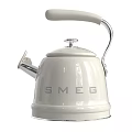SMEG Retro Style White Kettle With Stainless Steel Accents Kitchen Appliance