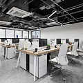 Technical Office Open Office Area 3d model