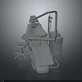 Professional Dental Treatment Chair with Adjustable Lamp Arm and Tool Storage Tray