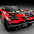 Red McLaren Supercar Featuring Aerodynamic Sleek Body Black Accents And Rear Spoiler
