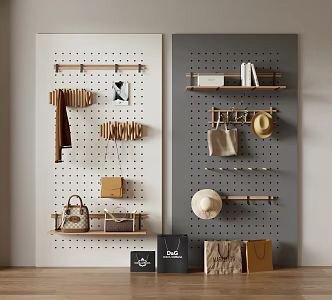 Modern Cave Board Storage Rack 3d model