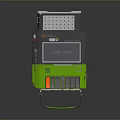 Portable Electronic Device with Green Gray Design Display Screen Control Buttons and Handle