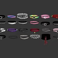 Colorful Fashion Bracelets In Various Styles With Decorative Studs And Crystals