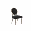 Modern Black Upholstered Stool With Silver Metal Frame And Carved Legs Design