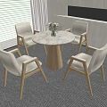 Modern leisure table and chair combination negotiation table and chair combination 3d model