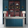 Modern Reception Desk Front Desk 3d model