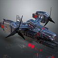 Modern fighter sci-fi fighter next-generation fighter sci-fi fighter 3d model