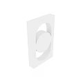 White Wall Design With 3D Geometric Circular And Oval Cutout Patterns