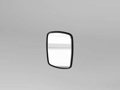 Modern Square Wall Mirror With Black Frame Decorative Design For Home 3d model
