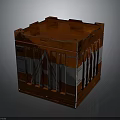 Orange Metal Equipment Storage Box With White Logo And Industrial Design