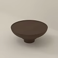 Minimalist Modern Coffee Table With Dark Brown Wooden Finish Round Top And Pedestal Base Design