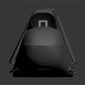 Military Tactical Missile Featuring Gray Body Yellow Stripe Aerodynamic Structure And Surface Details