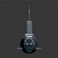 Blue Military Submarine with Command Tower Periscope Number 4015 and Long Hull Design