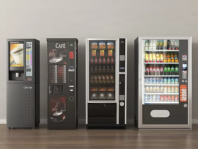 Modern vending machine beverage cabinet 3d model