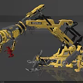 Caterpillar CAT Industrial Mechanical Arm Robot With Yellow Black Heavy Duty Complex Structure