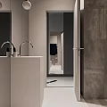 Modern Apartment Interior With Sofa Dining Area And Kitchen
