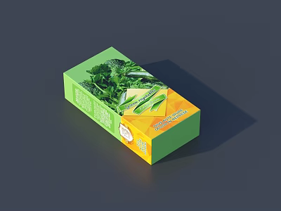 Green And Yellow Decorative Ornament Set With Creative Design For Home Decoration 3d model