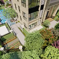 Courtyard Garden SU Model 3d model
