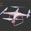 High Quality White Quadcopter Drone With Four Propellers And Landing Gear Design
