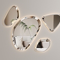 Mirror pendant mirror decorative wall decoration 3d model