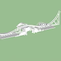 Large Outdoor Playground Equipment With Curved Slides And Metal Frame Structure