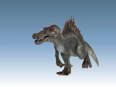 Realistic 3D Spinosaurus Dinosaur Model With Spiked Back And Detailed Features 3d model