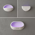 BLOSSOM Wall Mounted Decorative Lights with Purple Illumination and Modern White Design