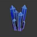 Illuminated Color Gradient Crystal Shape Decorative Ornament Set For Home Decor