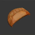 Delicious Baked Crescent Shaped Golden Brown Stuffed Pastry With Flaky Texture