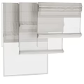 Modern White Window Curtains With Folded Design For Home Interior Decoration